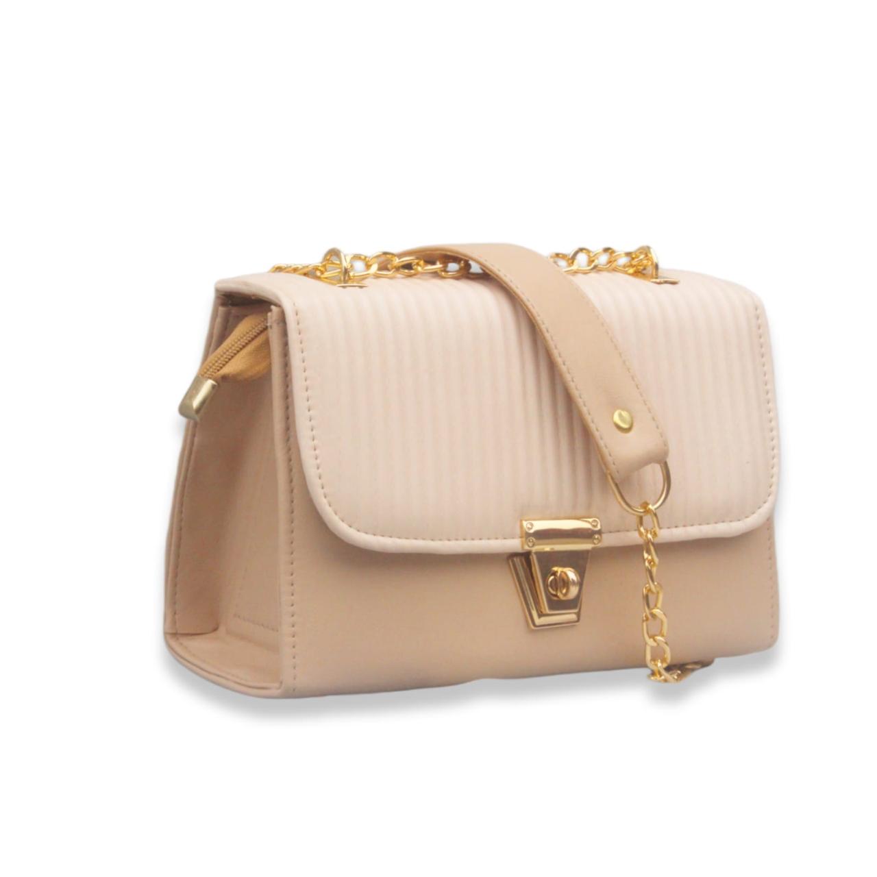 Striped Crossbody Bag (beige)